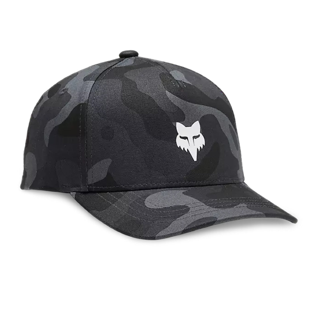 Fox Youth Fox Head Camo 110 Snapback Hat Black Camo