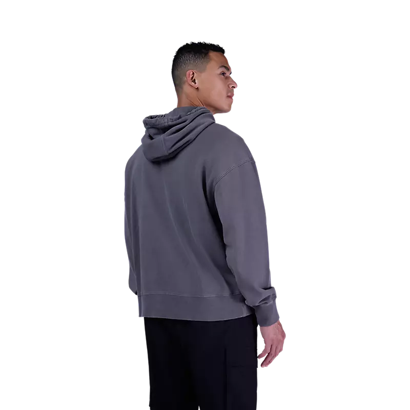 Fox Wordmark Oversized Pullover Hoodie Pewter Grey