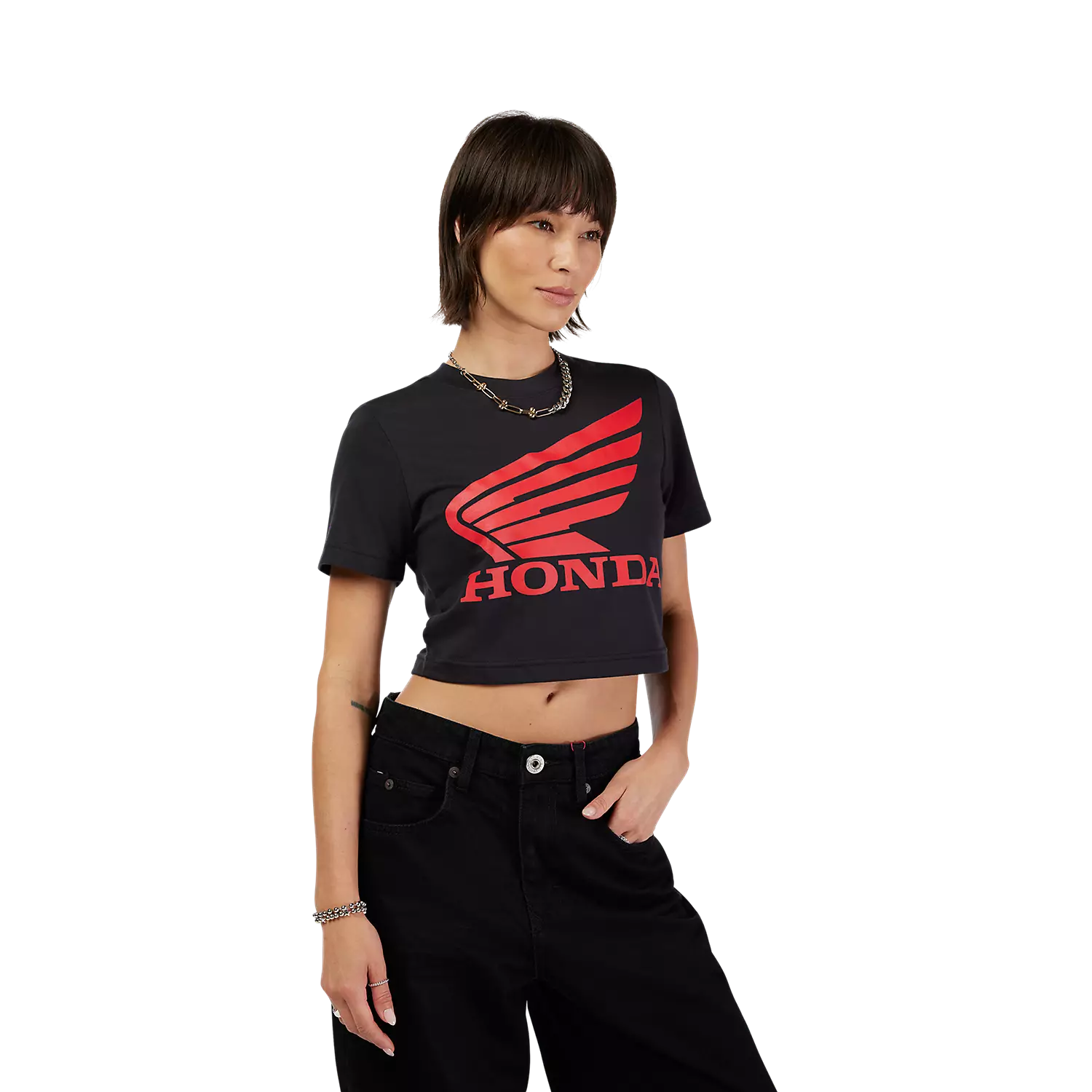 Fox Womens Fox X Honda Baby Tee Black
