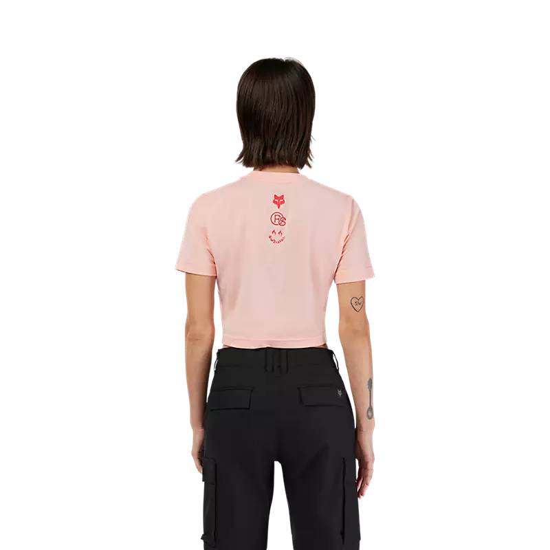 Fox Womens Fox X Honda Baby Tee Pale Pink