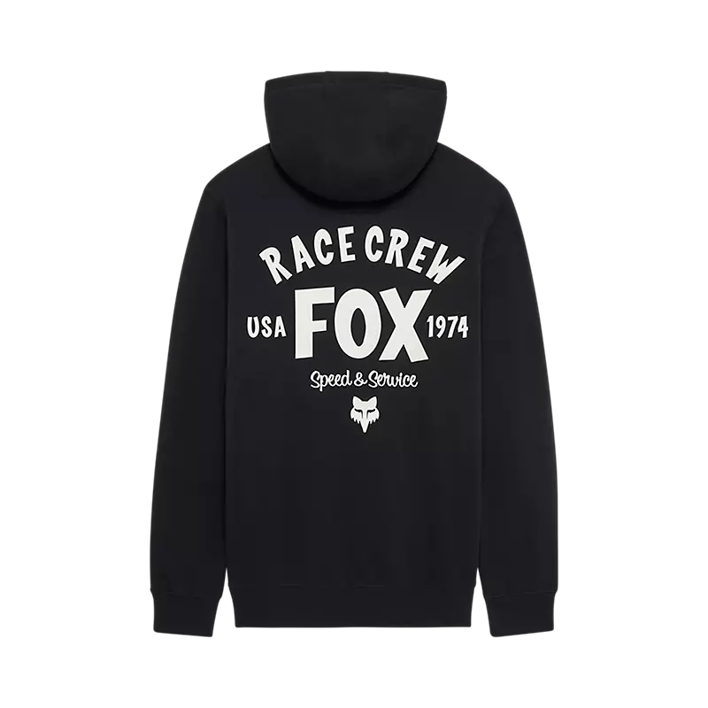 Fox Slogan Pullover Hoodie Black
