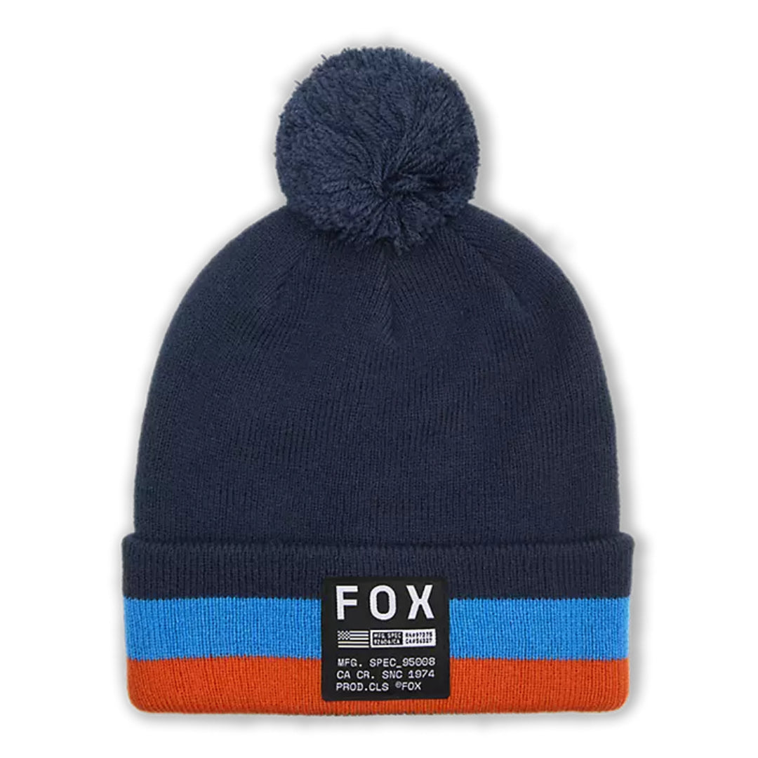 Fox Fracture Pom Beanie Midnight Blue