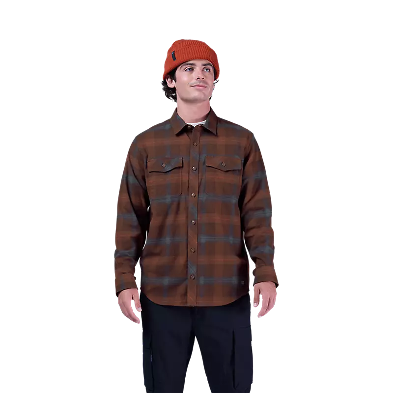 Fox Survivalist Core Flannel Long Sleeve Dark Brown