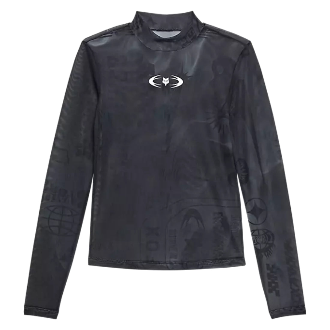 Fox Womens Image Cosmo Mesh LS Top Dark Shadow