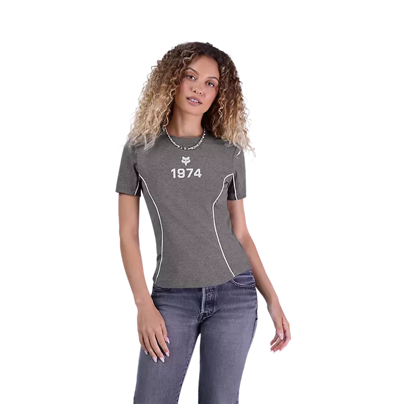 Fox Womens Moto-X Fitted Tee Heather Graphite