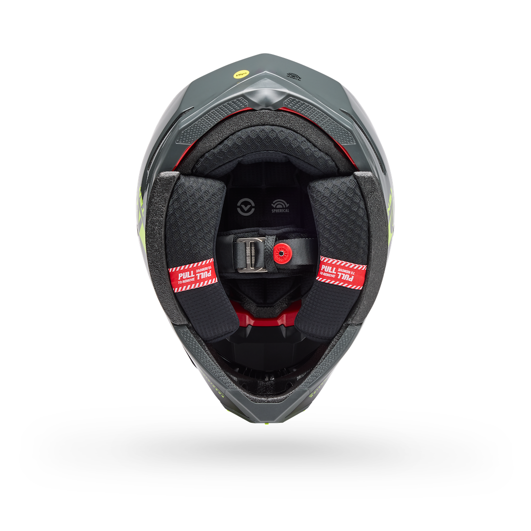 Bell Moto-10 Spherical Strike ECE 22.06 MX Helmet Yellow/Grey