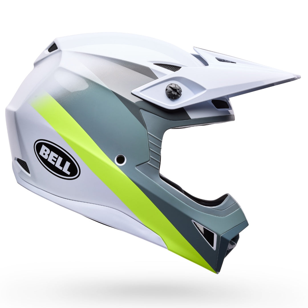 Bell MX-10 MIPS Aviator ECE 22.06 MX Helmet White/Green