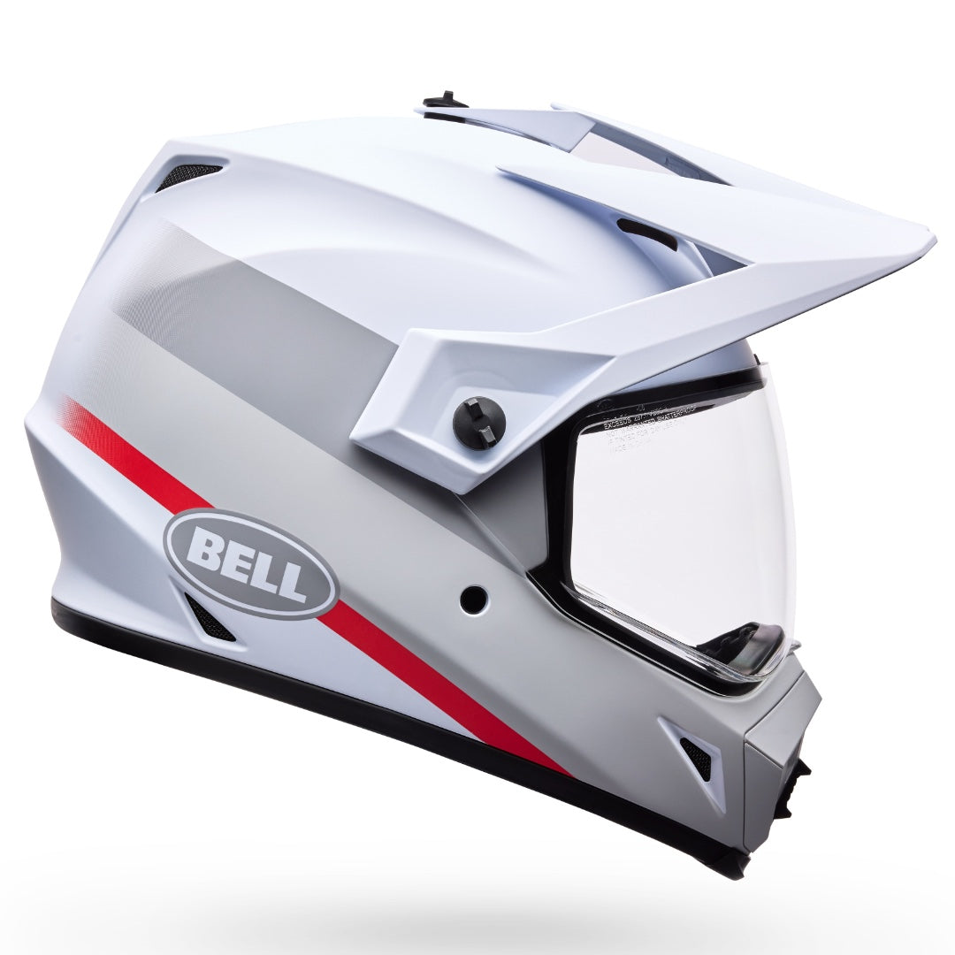 Bell MX-9 Adventure MIPS Trial ECE 22.06 Helmet White/Red - Clear Visor