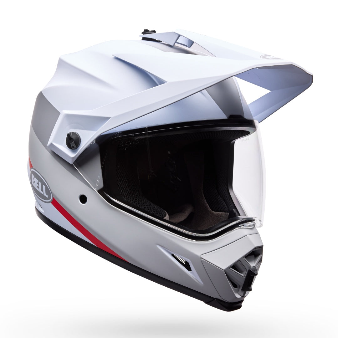 Bell MX-9 Adventure MIPS Trial ECE 22.06 Helmet White/Red - Clear Visor