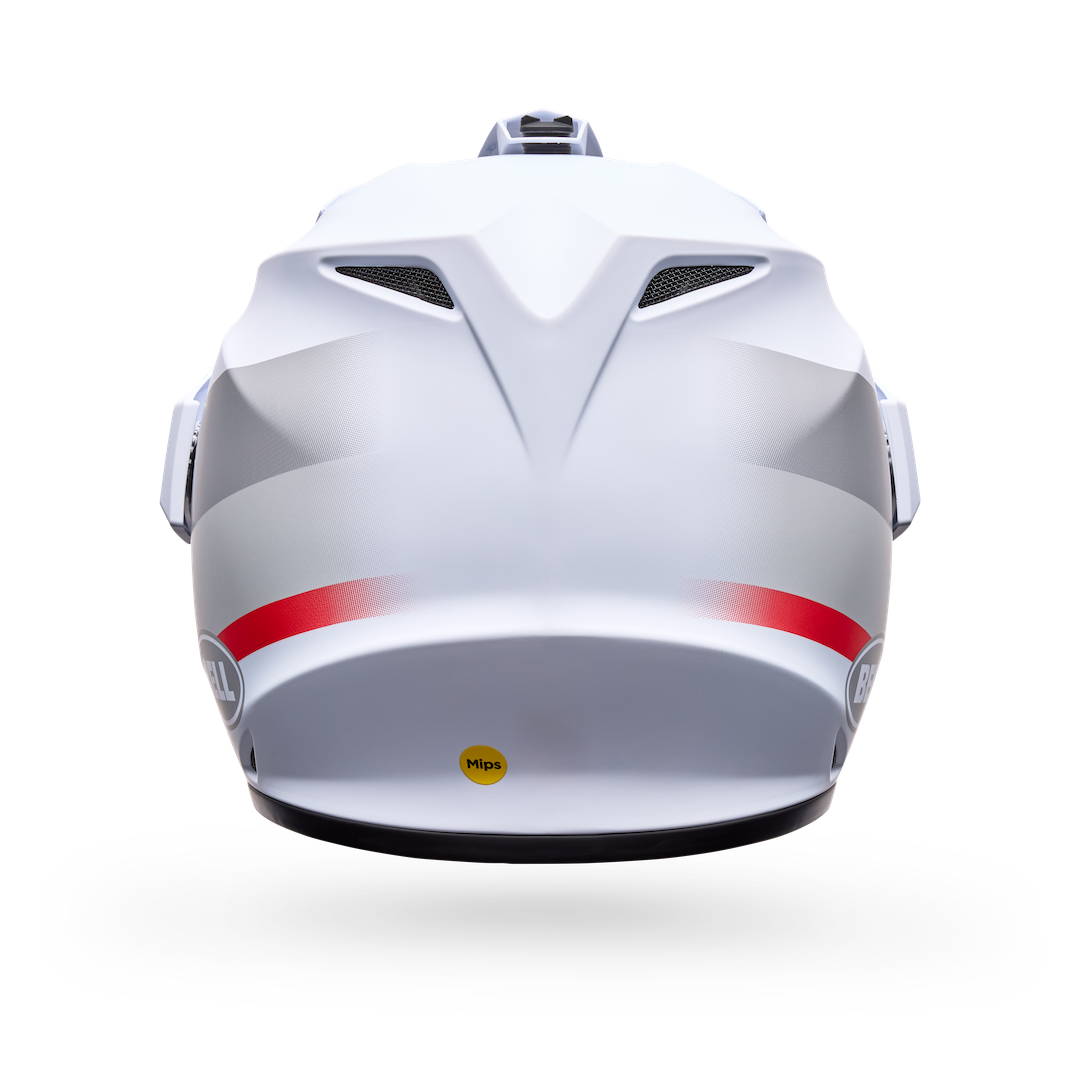 Bell MX-9 Adventure MIPS Trial ECE 22.06 Helmet White/Red - Clear Visor