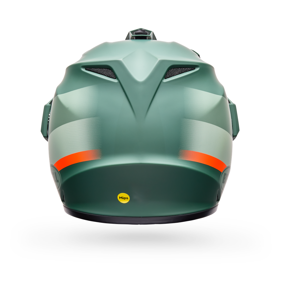 Bell MX-9 Adventure MIPS Trial ECE 22.06 Helmet Green/Orange - Clear Visor