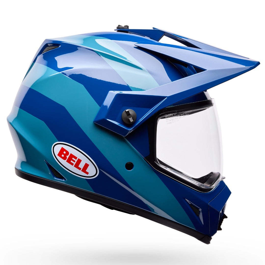 Bell MX-9 Adventure MIPS Motion ECE 22.06 Helmet Blue - Clear Visor