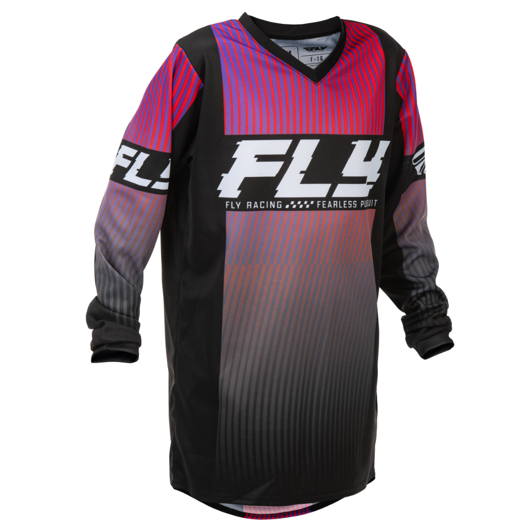 Fly F-16 2026 Youth MX Jersey Black/Red/Purple