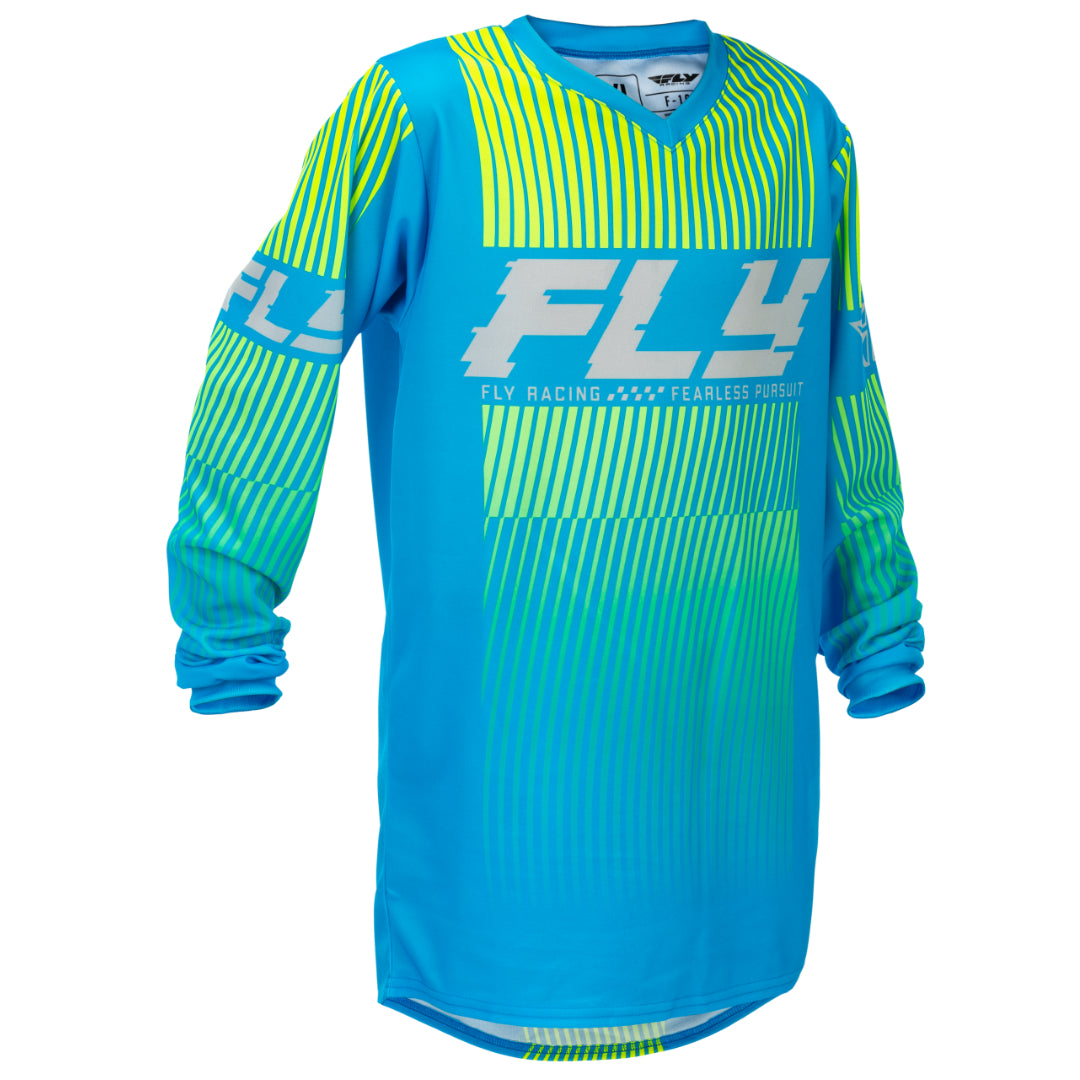 Fly F-16 2026 Youth MX Jersey Blue/Hi-Viz