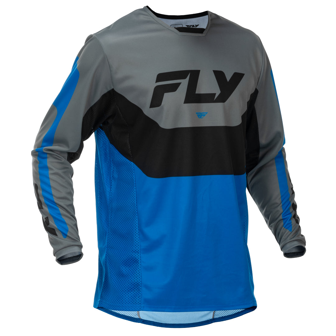 Fly Kinetic 2026 MX Jersey Blue/Grey/Black