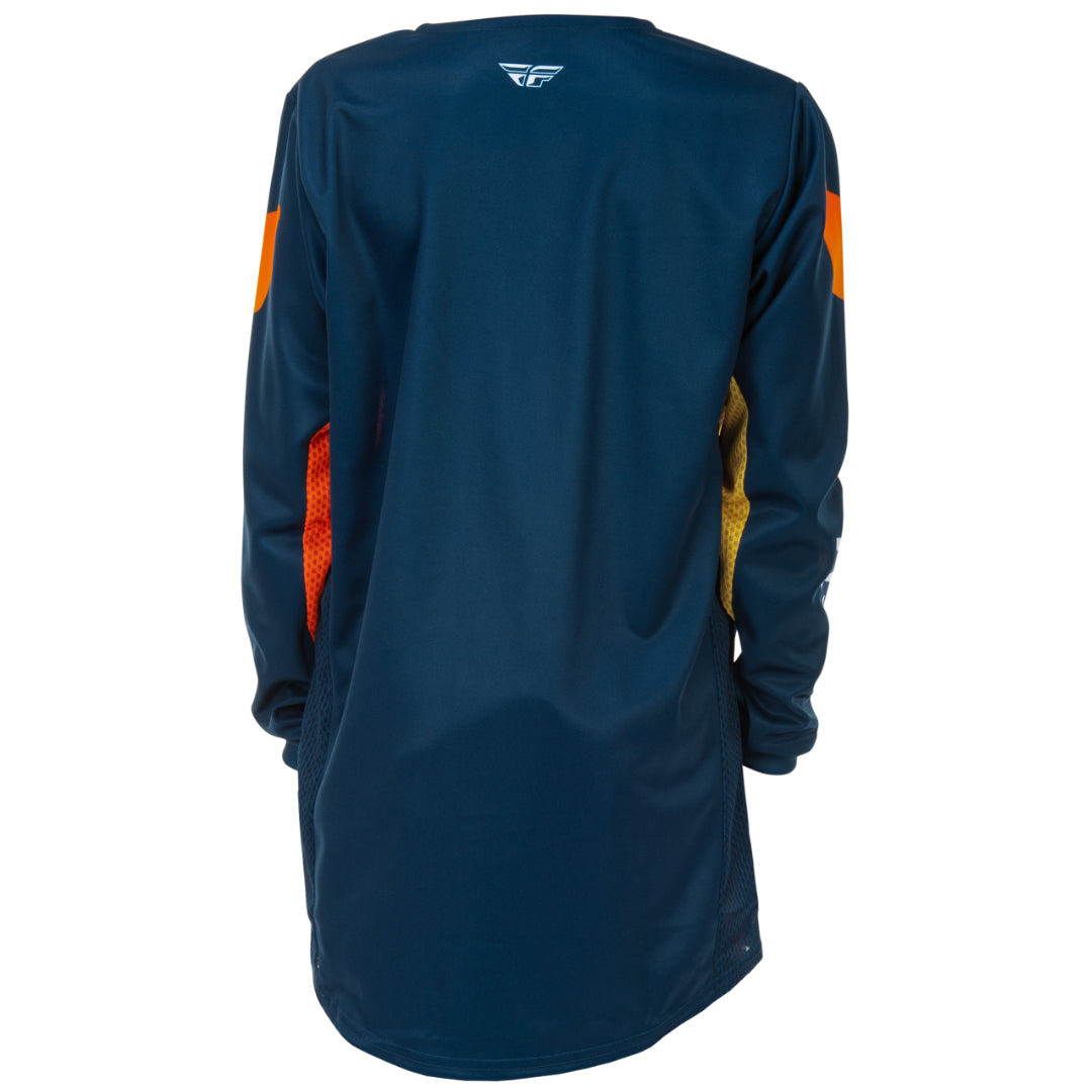 Fly Kinetic 2026 Youth MX Jersey Navy/Orange