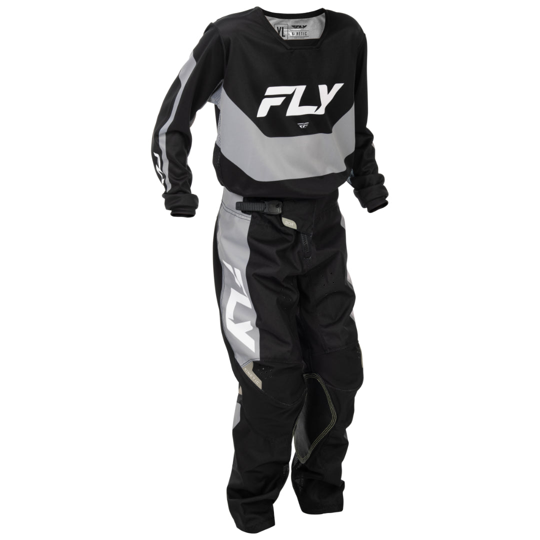 Fly YOUTH Kinetic 2026 MX Kit Combo Black/Grey