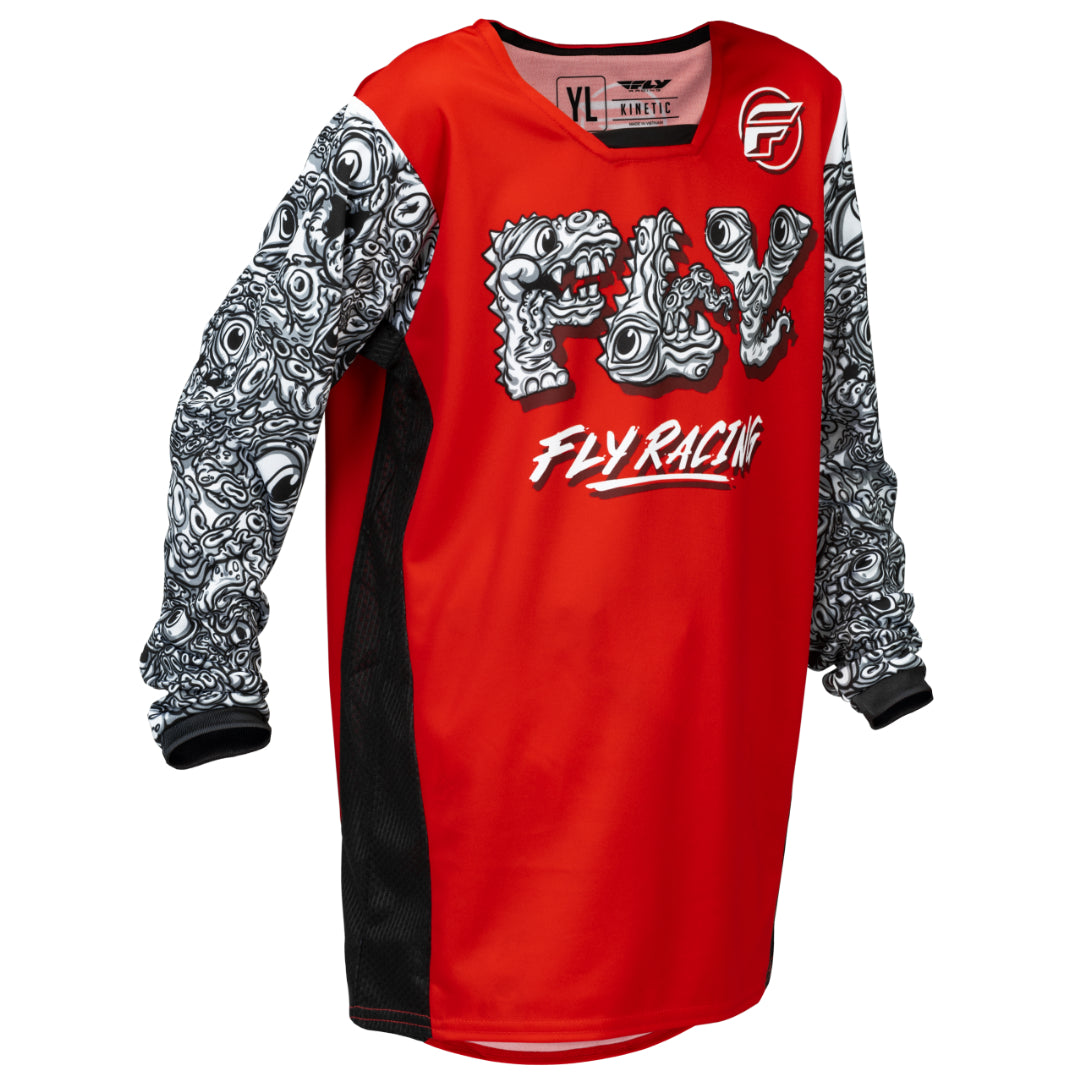 Fly Kinetic 2026 Mutant Youth MX Jersey Red/White/Black