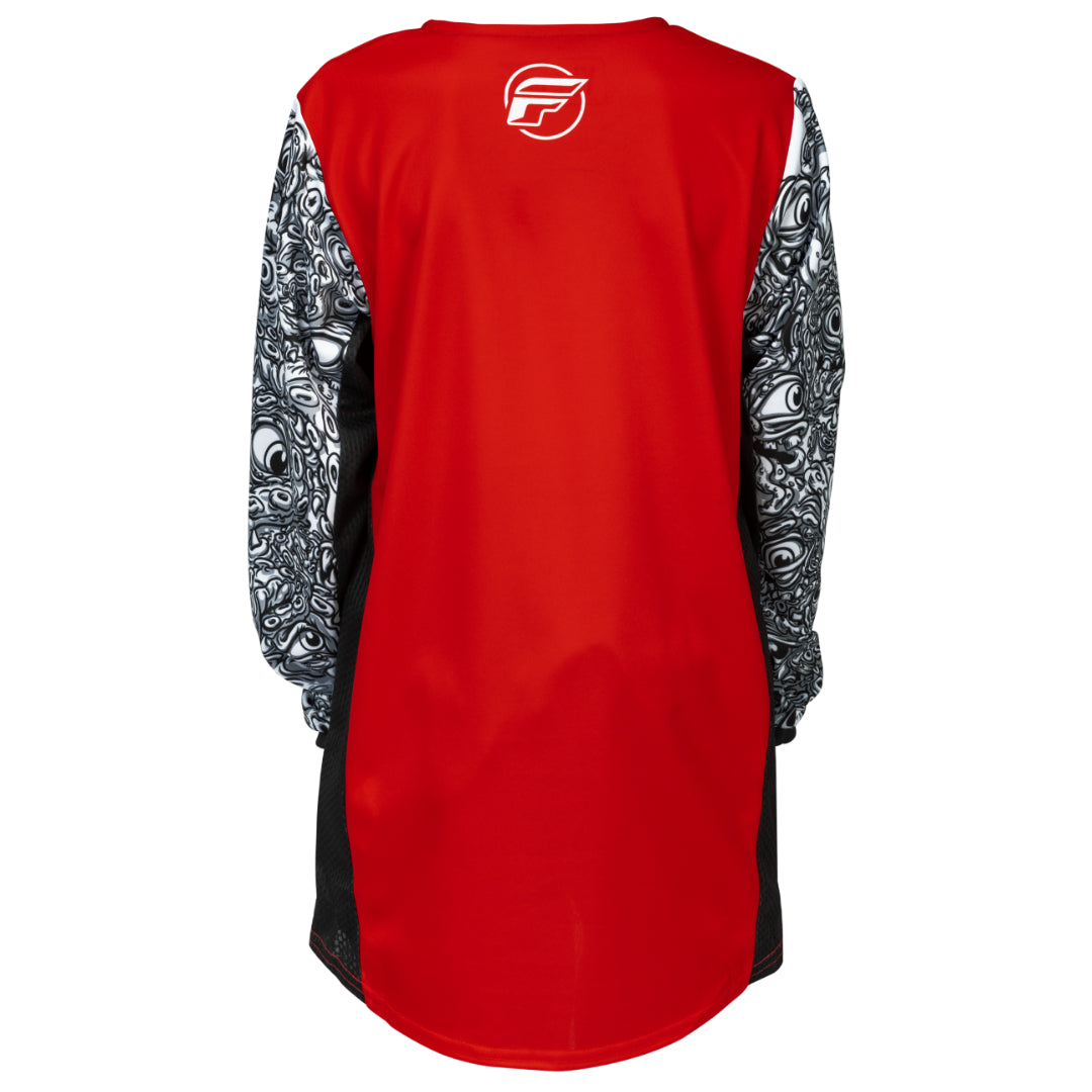 Fly Kinetic 2026 Mutant Youth MX Jersey Red/White/Black