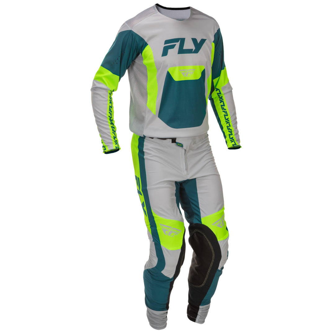 Fly Lite 2026 MX Kit Combo Grey/Lime/Teal