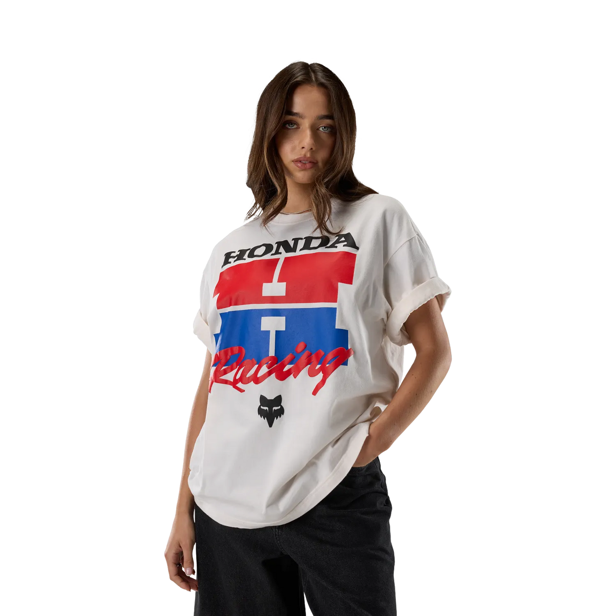 Fox Honda Midweight Short Sleeve Tee Off White