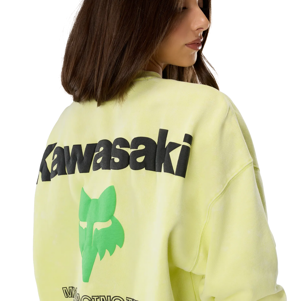 Fox Kawasaki Crew Sweatshirt Lime Green