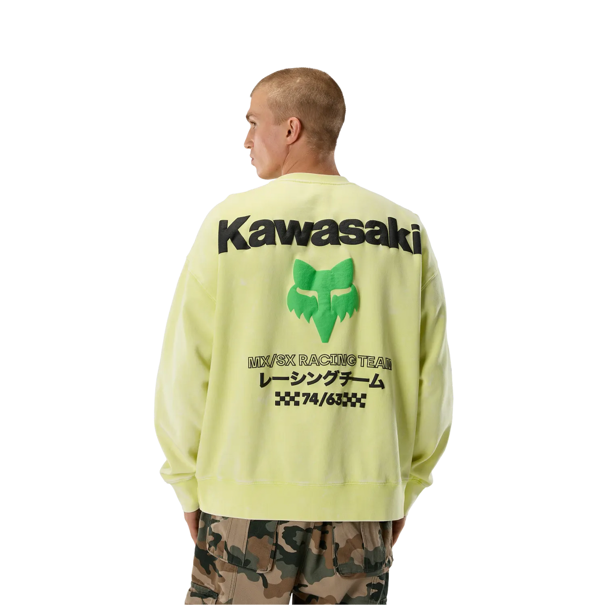Fox Kawasaki Crew Sweatshirt Lime Green
