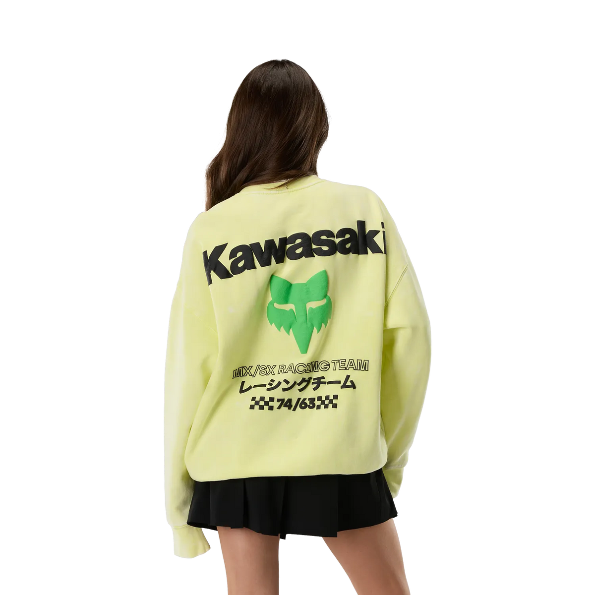 Fox Kawasaki Crew Sweatshirt Lime Green