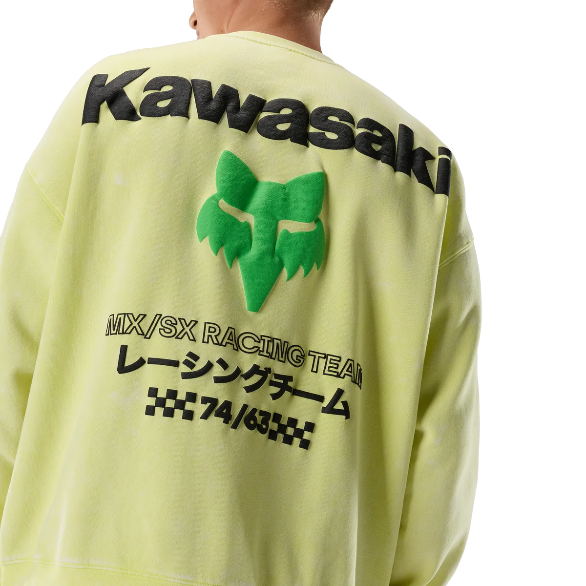 Fox Kawasaki Crew Sweatshirt Lime Green