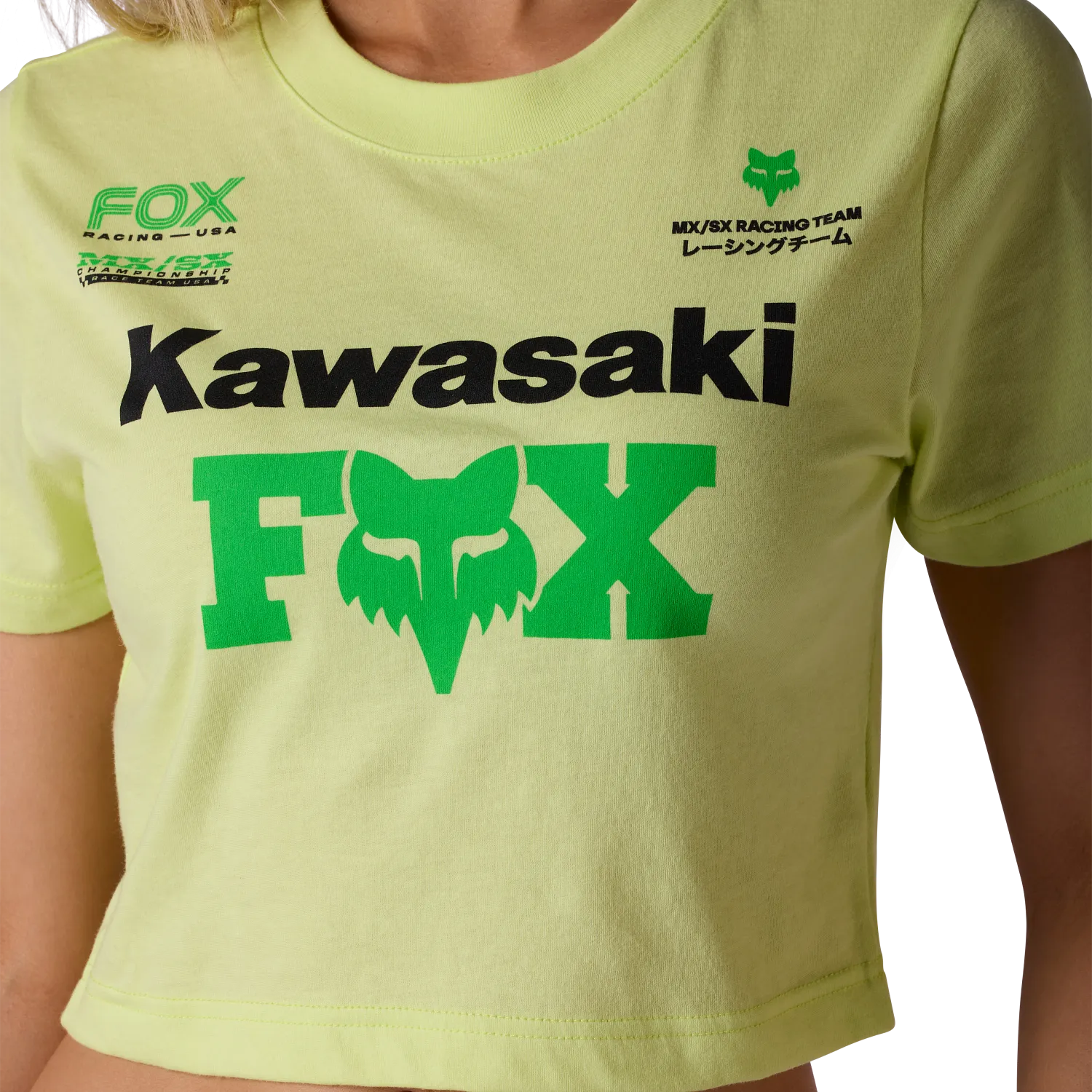 Fox Womens Kawi Ss Baby Tee Lime