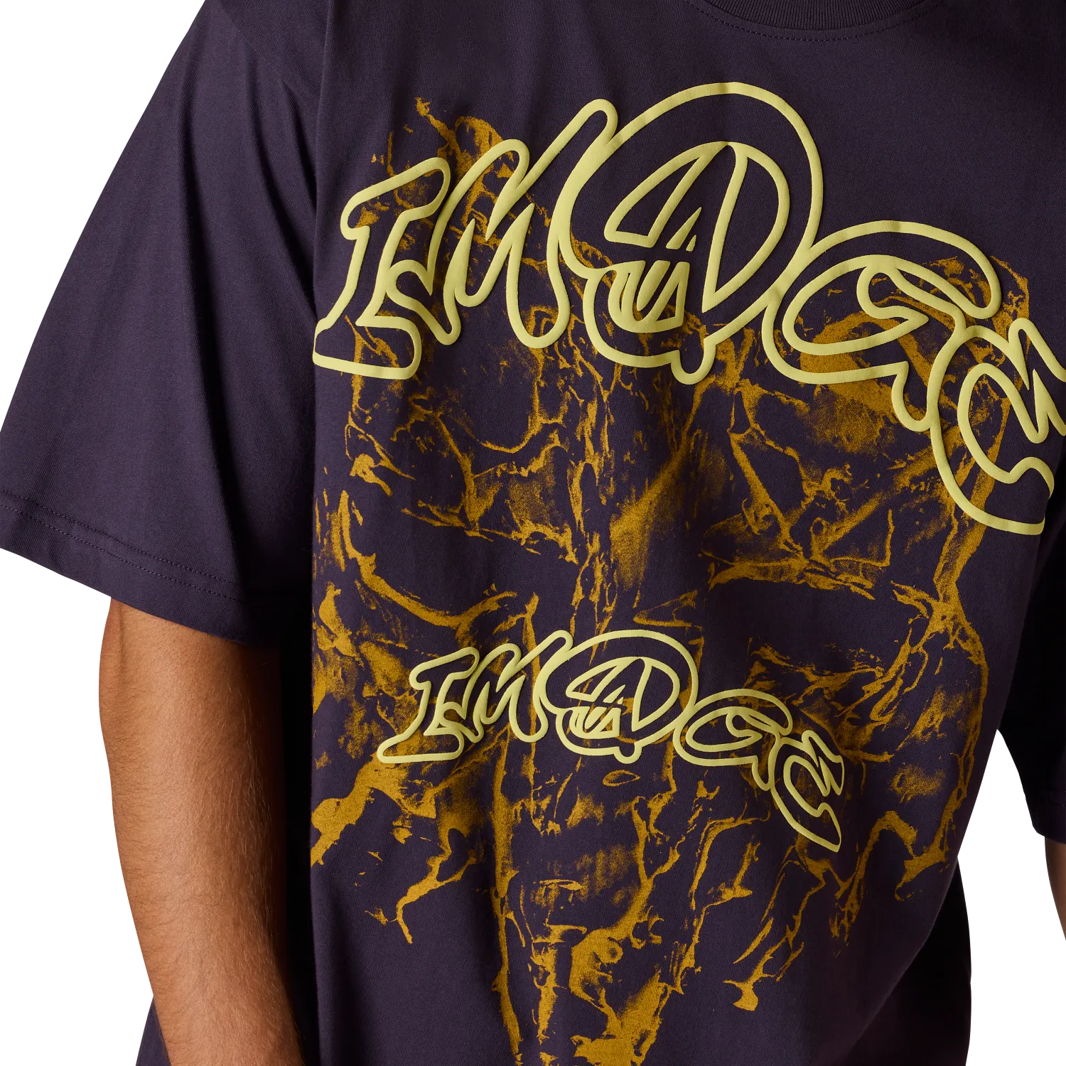 Fox Image Print Midweight Short Sleeve Tee Plum Perfect