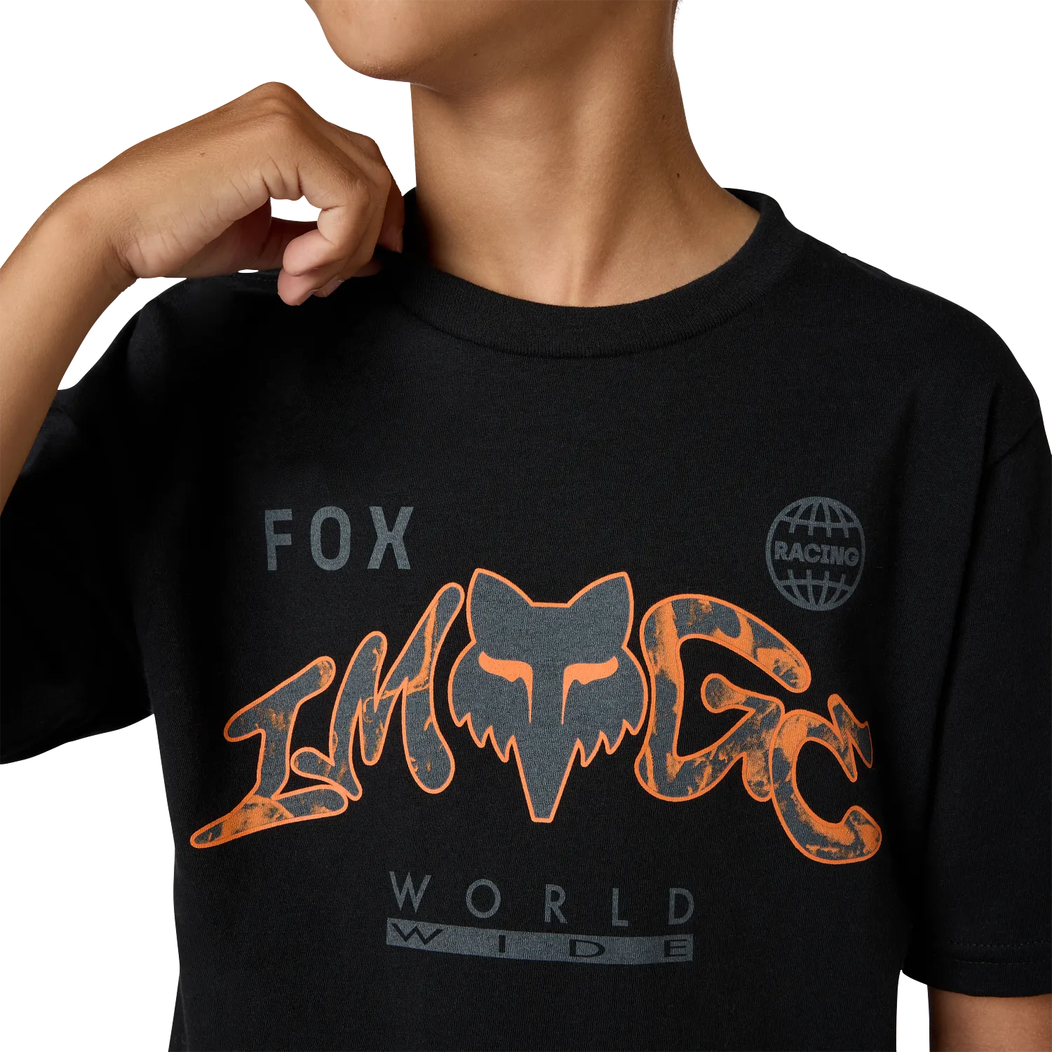 Fox Youth Image Print Short Sleeve Tee Ultra Black