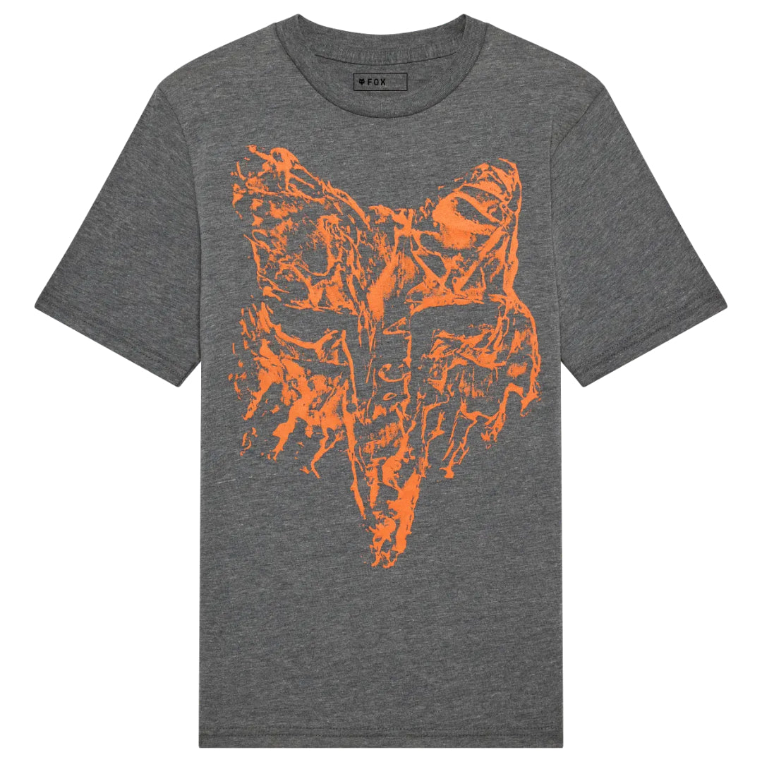Fox Youth Image Print Hd Short Sleeve Tee Heather Dark Grey