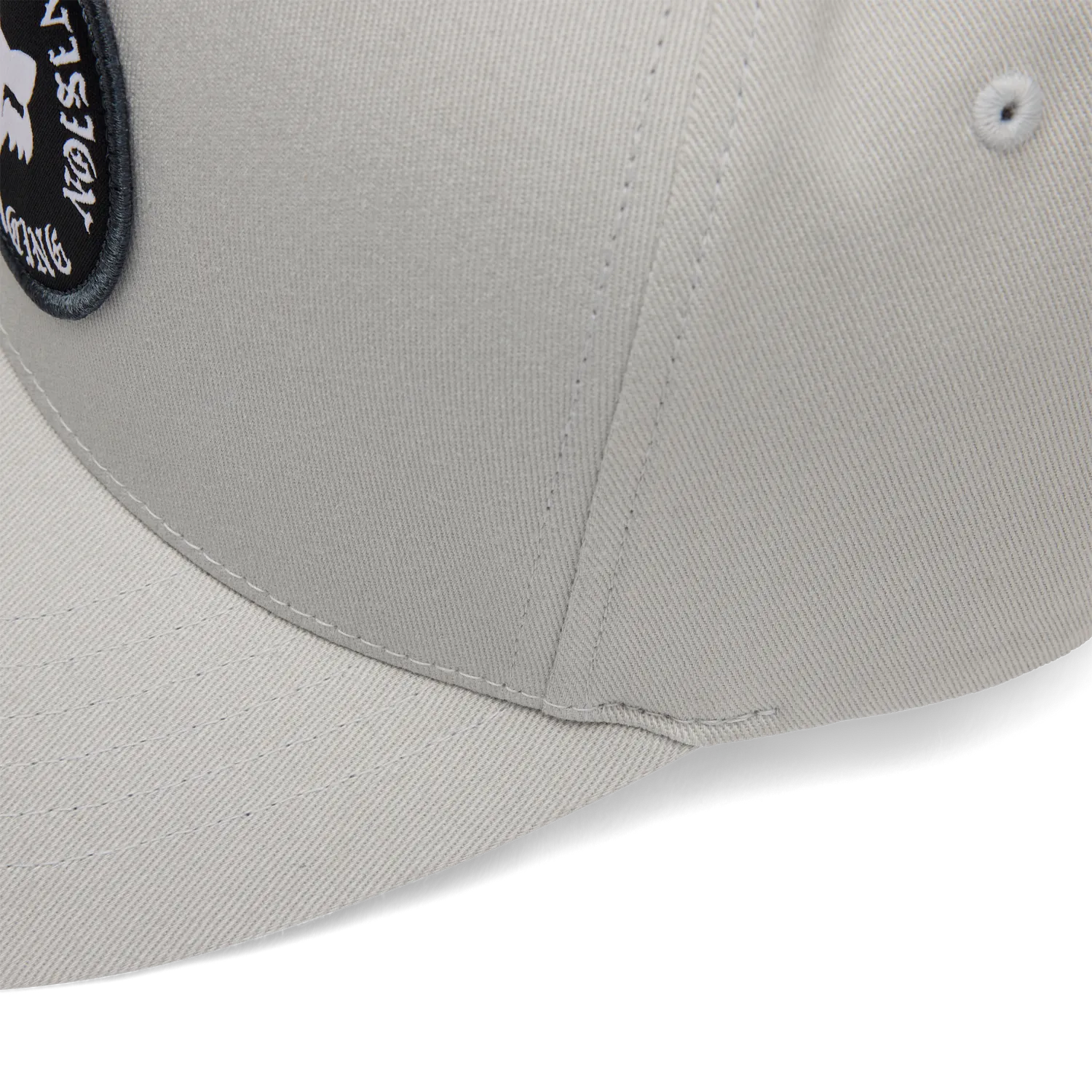 Fox Badge Flexfit Hat Light Grey
