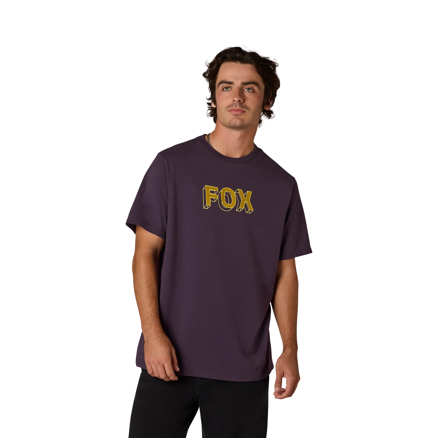 Fox Image Print 195 Original Short Sleeve Tee Plum Perfect