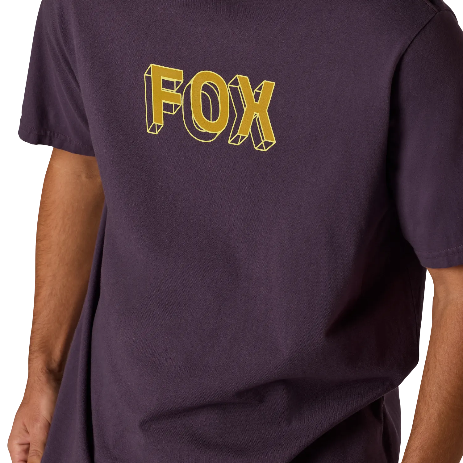 Fox Image Print 195 Original Short Sleeve Tee Plum Perfect