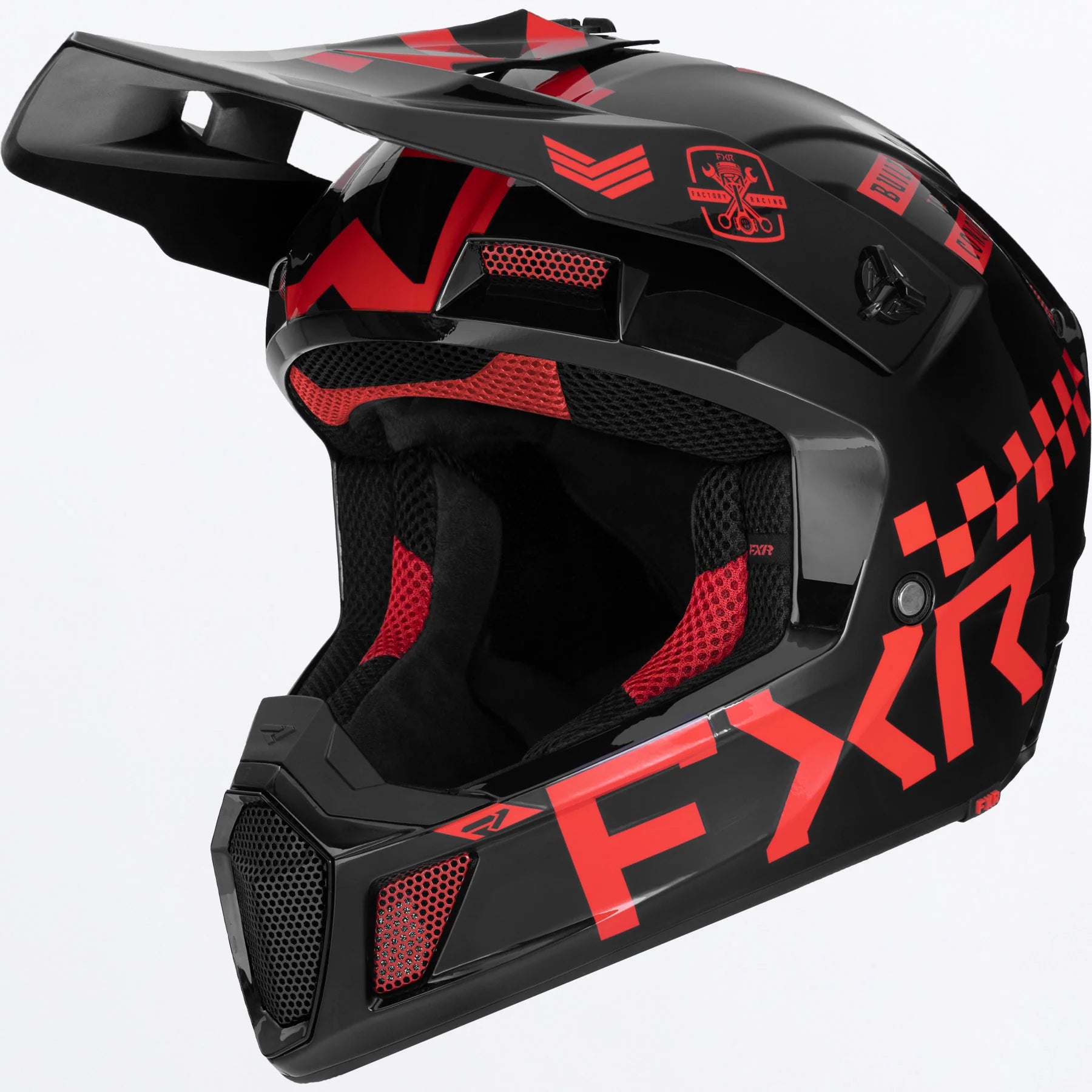 FXR Clutch Gladiator Helmet Nuke Red