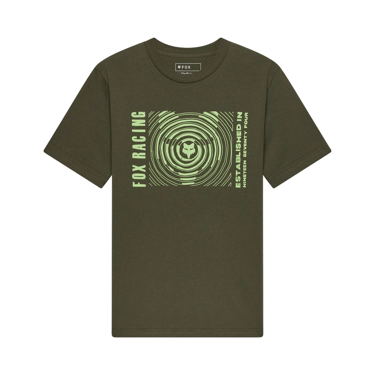 Fox YOUTH Warped Short Sleeve Tee Dark Green