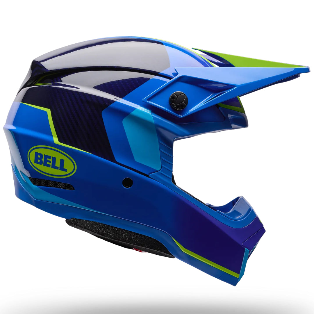 Bell Moto-10 Spherical GP FIM ECE 22.06 Vector Frequency Blue
