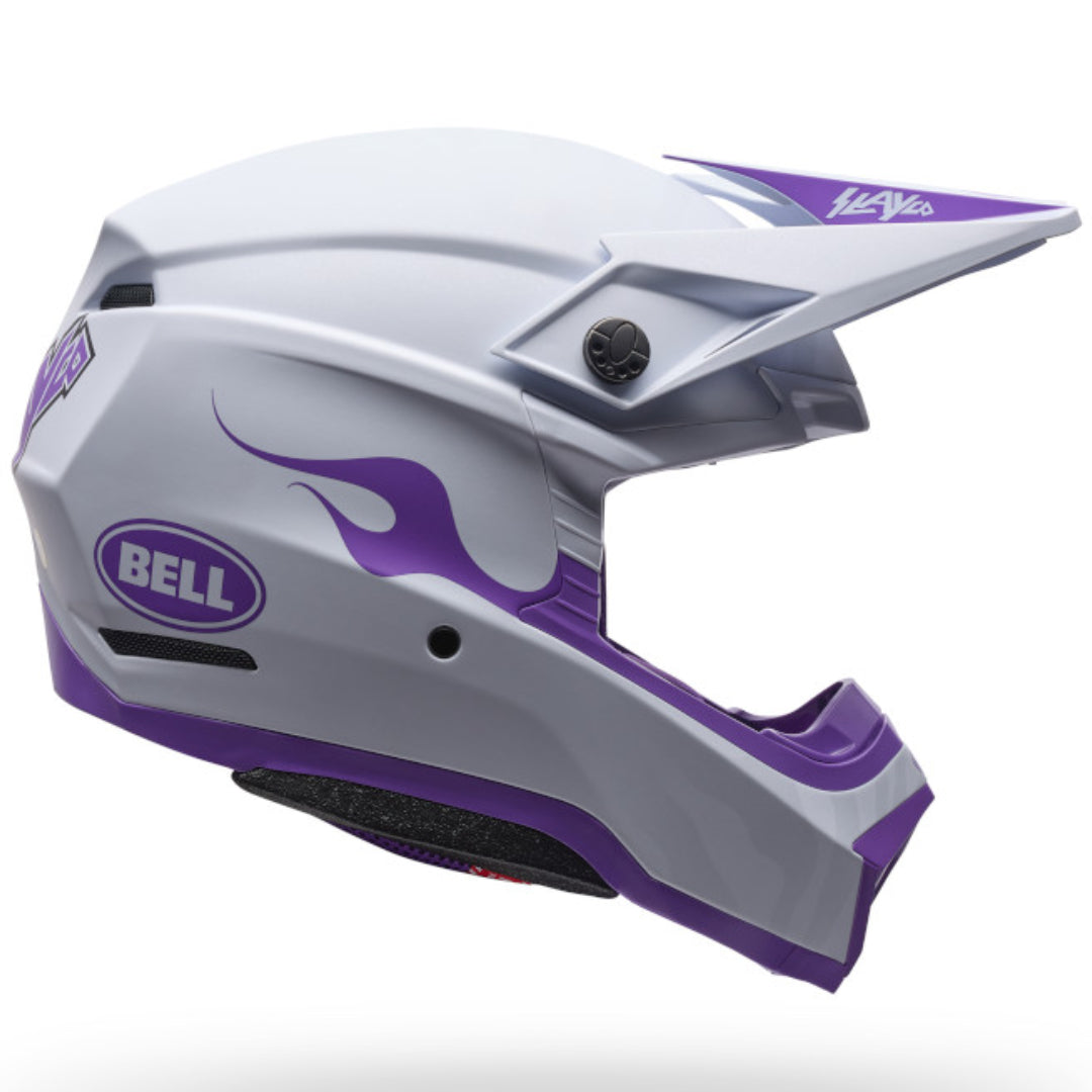 Bell Moto-10 MIPS PUR DA SE ECE 22.06 MX Helmet Purple/White