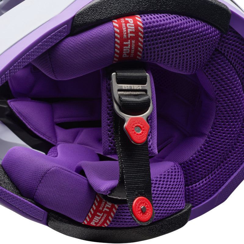 Bell Moto-10 MIPS PUR DA SE ECE 22.06 MX Helmet Purple/White