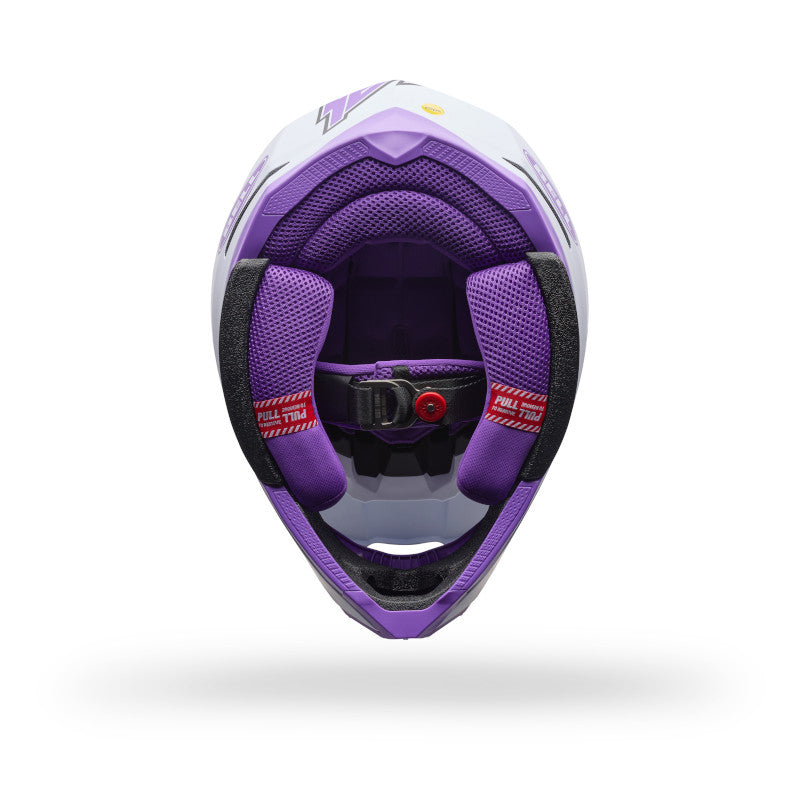Bell Moto-10 MIPS PUR DA SE ECE 22.06 MX Helmet Purple/White