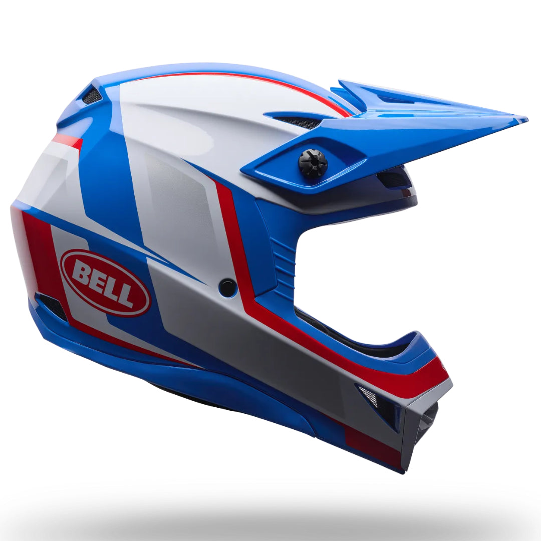 Bell YOUTH MX-10 MIPS Spiral ECE 22.06 MX Helmet White/Red/Blue
