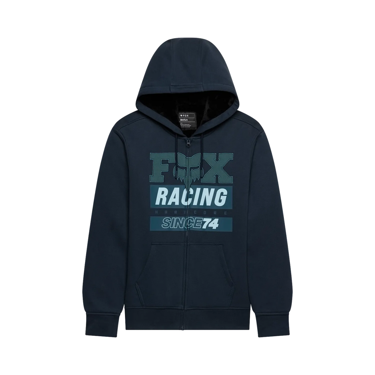 Fox Since 74 Sasquatch Fleece Zip Hoodie Midnight Blue