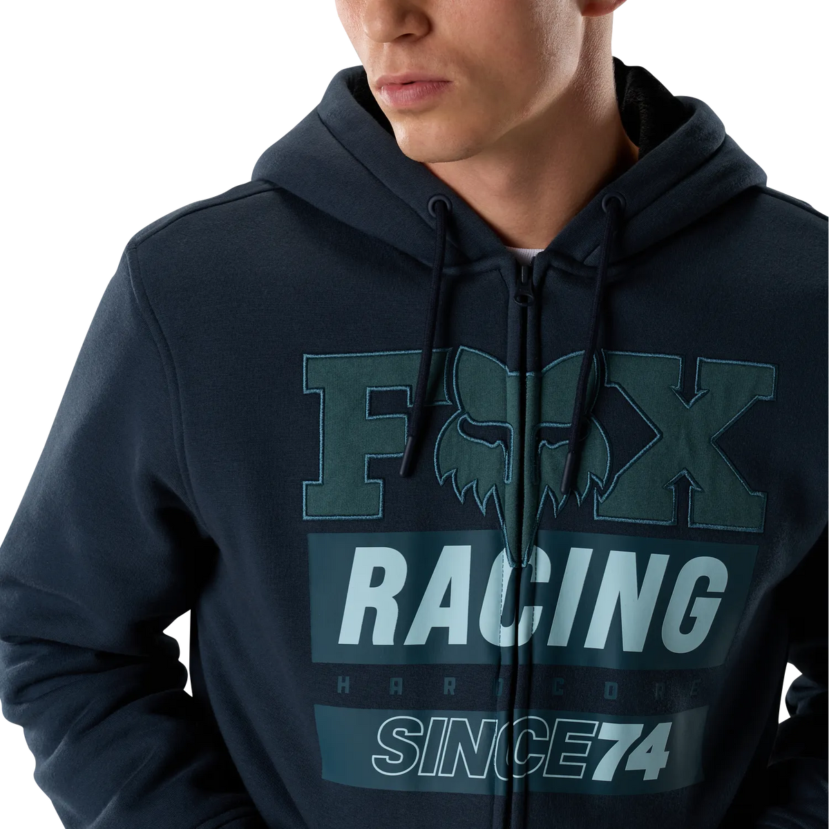 Fox Since 74 Sasquatch Fleece Zip Hoodie Midnight Blue
