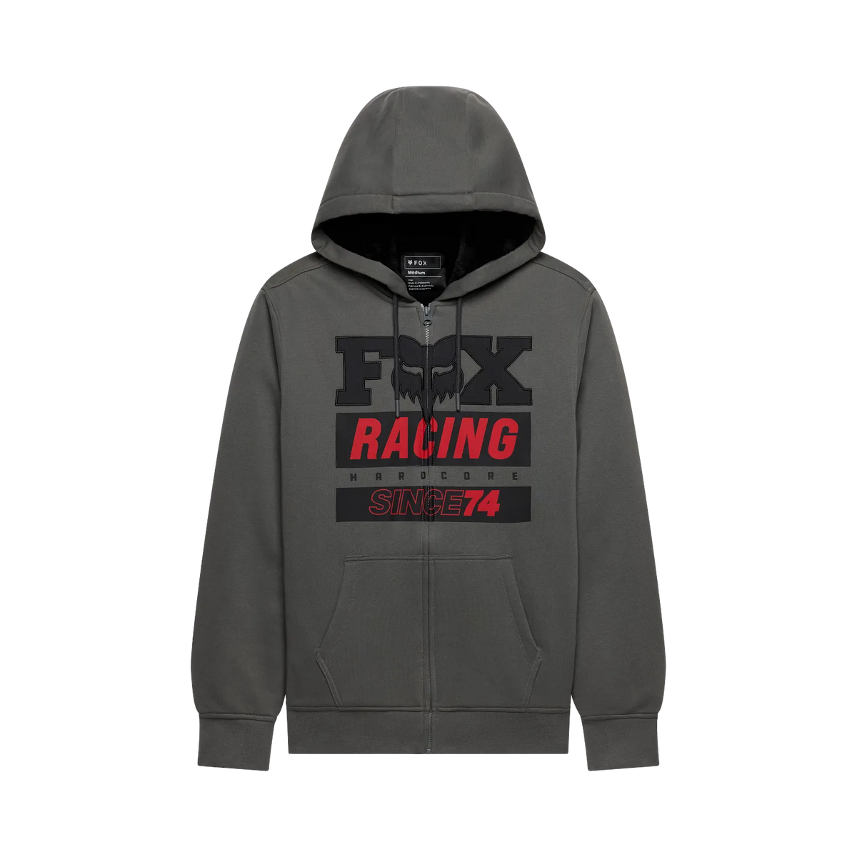 Fox Since 74 Sasquatch Fleece Zip Hoodie Dark Shadow