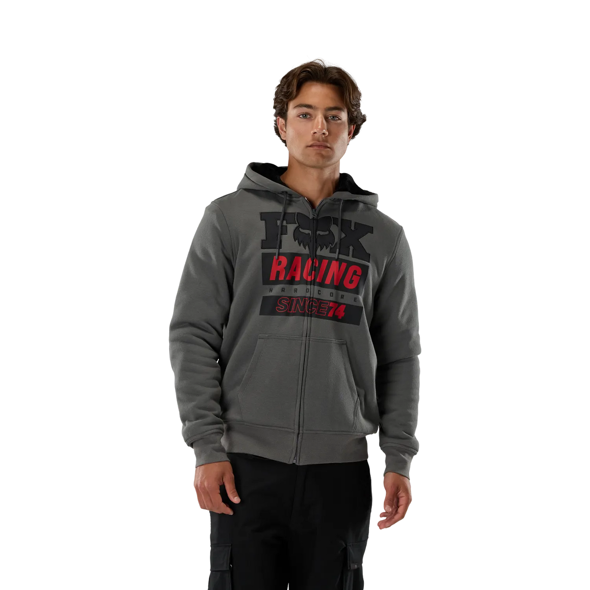 Fox Since 74 Sasquatch Fleece Zip Hoodie Dark Shadow