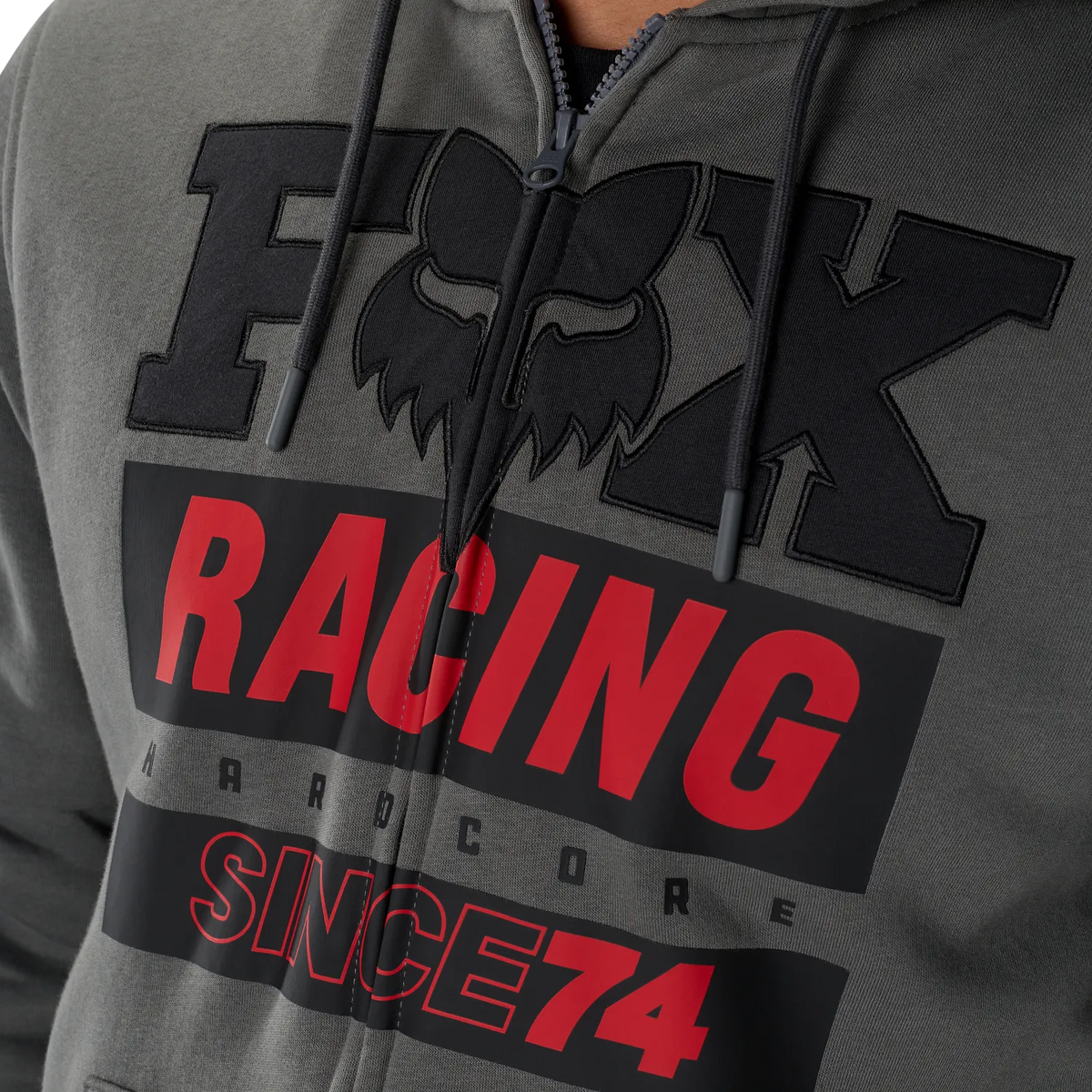 Fox Since 74 Sasquatch Fleece Zip Hoodie Dark Shadow