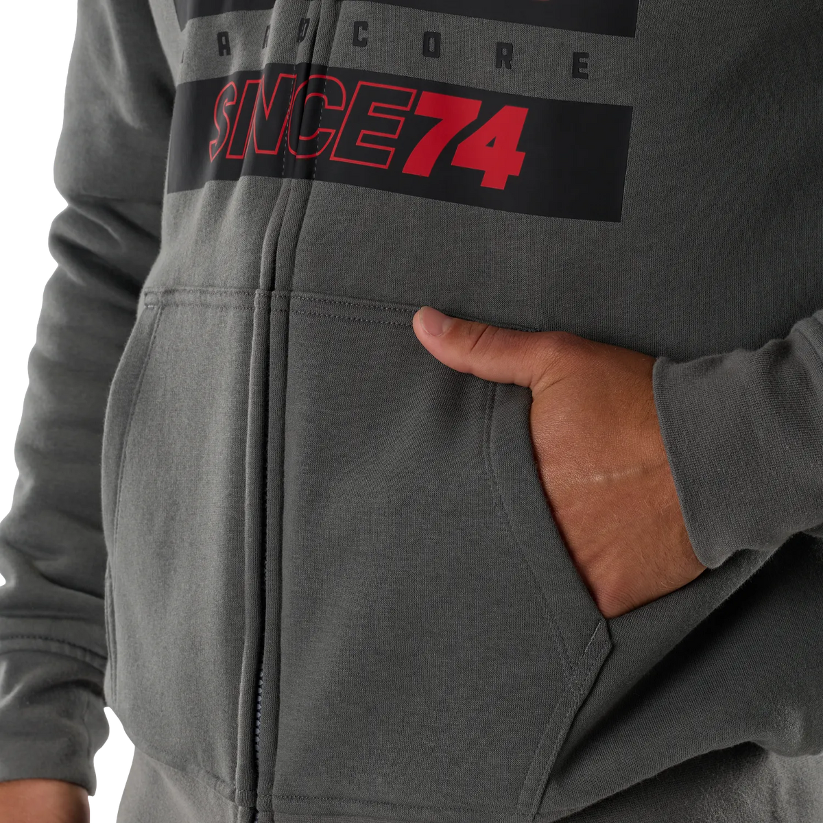 Fox Since 74 Sasquatch Fleece Zip Hoodie Dark Shadow