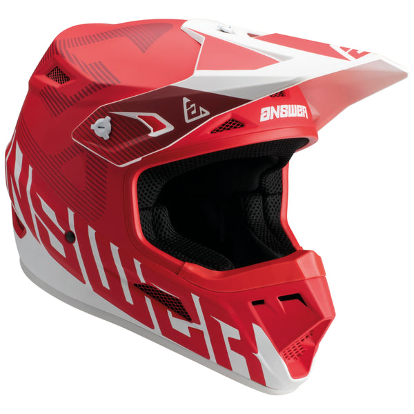 Answer AR1 V2 Bold YOUTH MX Helmet Red/White